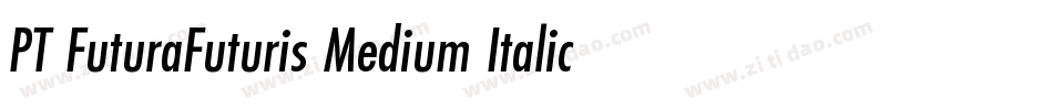 PT FuturaFuturis Medium Italic Cyrillic字体转换